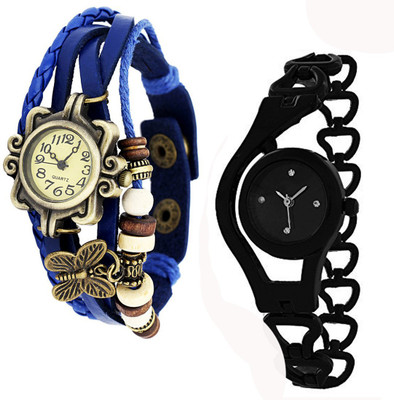 

Vitoria VTR_Blu-Btrfly_01-Blk-Chn_W-Wtch_2cmbo Watch - For Women