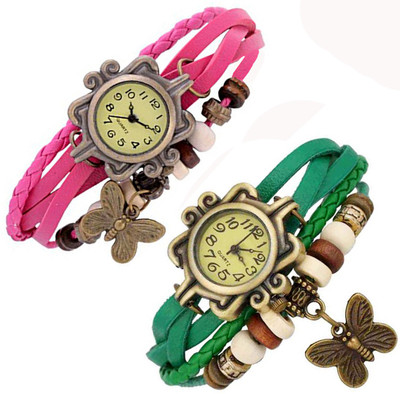 

Vitoria VTR_Grn-Pnk-Btrfly_W-Wtch_2cmbo Watch - For Women