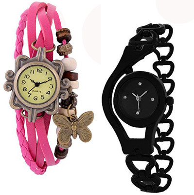 

Vitoria VTR_Pnk-Btrfly_01-Blk-Chn_W-Wtch_2cmbo copy Watch - For Women