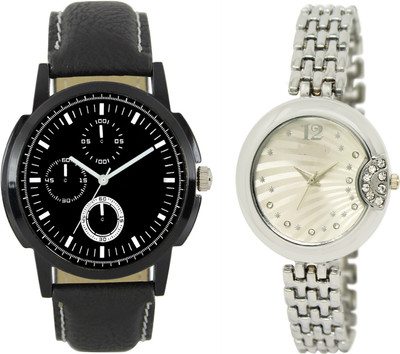 

Shocknshop LR13_227 Designer Analog Chain Strap Couple Watch - For Men & Women