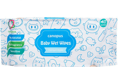 

Canopus Premium Baby Wet Wipes natural, big size wipes (40 pcs) (Pack of 1)