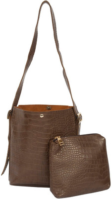 

Zureni Imported PU Leather Women Handbag Crossbody Stylish PU Leather Bag for Girls Tote Travel Bag with Additional Carry Pouch for Mobile Wallet and Keys Fashion Handbag Shoulder Bag(Brown, 9 inch)
