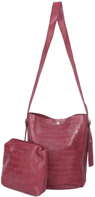 

Zureni Imported PU Leather Women Handbag Crossbody Stylish PU Leather Bag for Girls Tote Travel Bag with Additional Carry Pouch for Mobile Wallet and Keys Fashion Handbag Shoulder Bag(Red, 9 inch)