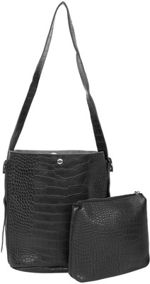 

Zureni Imported PU Leather Women Handbag Crossbody Stylish PU Leather Bag for Girls Tote Travel Bag with Additional Carry Pouch for Mobile Wallet and Keys Fashion Handbag Shoulder Bag(Black, 9 inch)