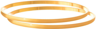 JFL Jewellery for Less Copper Gold-plated Bangle Set(Pack of 2)
