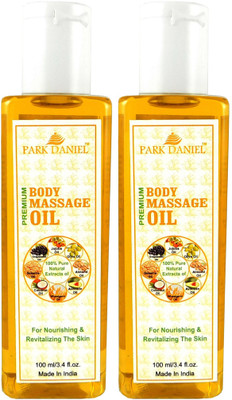 PARK DANIEL Organic Body Massage oil combo of 2 bottles of 100 ml (200 ml)(200 ml)