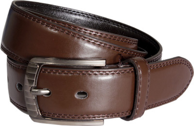 

FIRST COPY Men Brown Genuine Leather Belt