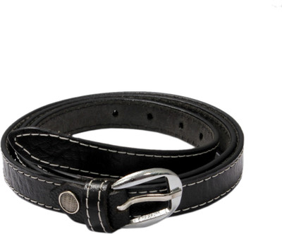

FIRST COPY Girls Black Genuine Leather Belt