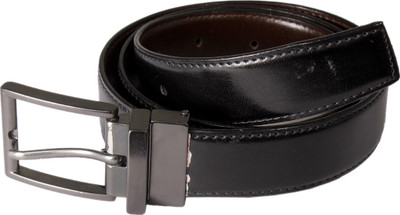 

FIRST COPY Men Black Genuine Leather Belt