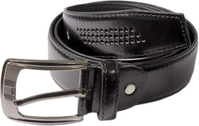 

FIRST COPY Men Black Genuine Leather Belt