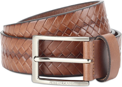 

Peter England Men Tan Genuine Leather Belt