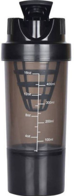

Bluebells India Multi Utility Sports Shaker cum Sipper 510 ml Shaker(Pack of 1, Black)