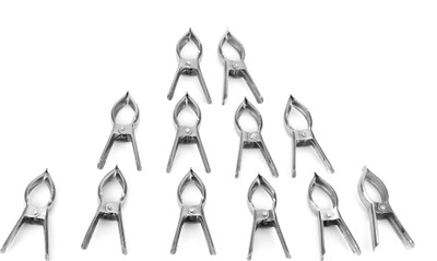 KVG Stainless Steel Cloth Clips(Steel Pack of 12)