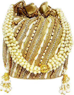 

Mehrunnisa Party Gold Clutch