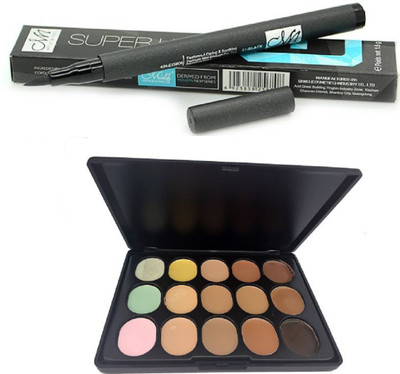 

TheTopNotch MN Contour Cream Concealer and Menow Eye Liner Super Liner(Set of 2)