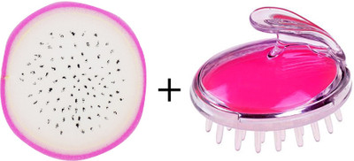 

Confidence Bath Sponge Women Scrubber Sponge Pad For Men & Women Bath With Shampoo Brush / Hair wash Brush(Set of 2)