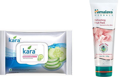 

Himalaya Kara Skin Care Wipes, Refreshing Fruit Pack(Set of 2)