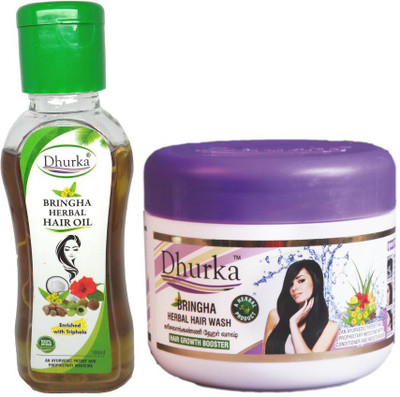 

Dhurka BRINGHA HERBAL HAIR WASH (200gms) WITH BRINGHA HERBAL HAIR OIL (100ml) COMBO KIT(Set of 1)
