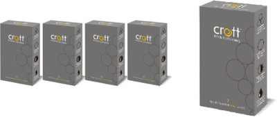 Crott india's first re-Energized dotted condom with 4 Strawberry And 1 Wine Flavour Condom(Set of 5, 50S)