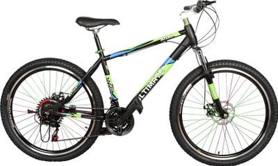 

Atlas Motion Front Suspension Disc Brake Bike For Adults Black&Green 26 T Mountain/Hardtail Cycle(21 Gear, Multicolor)