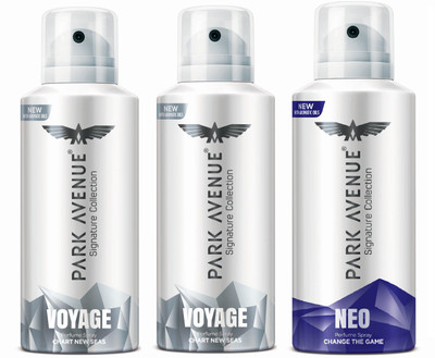 Park Avenue Signature - Voyage, Neo Deodorant Spray - For Men(450 ml, Pack of 3)
