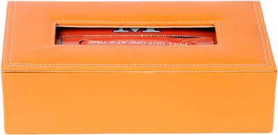 

UMDA 1 Compartments Faux Leather Tissue Paper Box Holder(Orange)