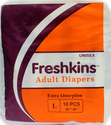 

FRESHKINS Diaper Pants Adult Diapers - L(10 Pieces)