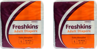 

FRESHKINS Diaper Pants Adult Diapers - L(20 Pieces)
