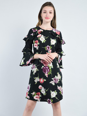 Peptrends Women Shift Black Dress Peptrends Women Shift Black Dress