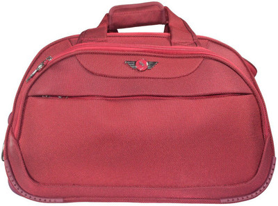 

Texas USA (Expandable) Imported Water Resistant 20 Inch Duffel Bags with Inbuilt Trolley Carry it on your shoulder or pull along as a trolley bag ! Duffel Strolley Bag(Red)