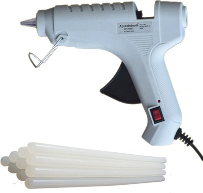 

APTECHDEALS CROWN 40 W With 10 Sticks |High Quality 40 w Hot Melt Glue Gun With Glue Sticks Standard Temperature Corded Glue Gun(11 mm)