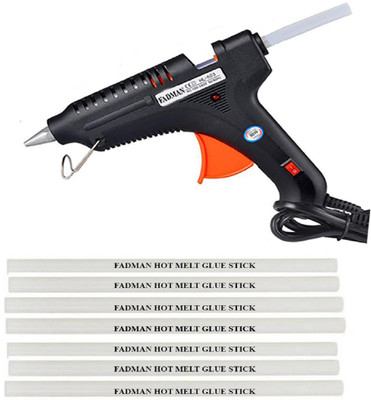 

FADMAN BLACK 80 Watt Hot Melt Glue Gun With On Off Switch and Indicator Free 7 Glue sticks Standard Temperature Corded Glue Gun (11 mm) Standard Temperature Corded Glue Gun(11 mm)
