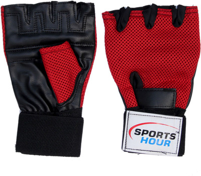 

Sportshour Gym and fitness Gloves Gym & Fitness Gloves (M, Multicolor), Black;red