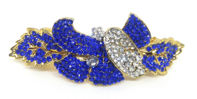 

Khubsurat Hair Back-Pin / Hair Pin / Hair Clip with Blue Color Stone Stud, Gold Tone Back Pin(Gold, Blue)