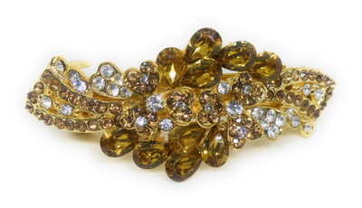 

Khubsurat Hair Back-Pin / Hair Pin / Hair Clip with Golden Color Kundan & Stone Stud, Gold Tone Back Pin(Gold)