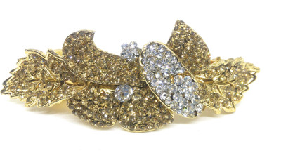 

Khubsurat Hair Back-Pin / Hair Pin / Hair Clip with Golden Color Stone Stud, Gold Tone Back Pin(Gold)
