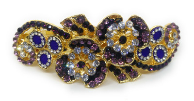 

Khubsurat Hair Back-Pin / Hair Pin / Hair Clip with Purple Color Stone Stud, Gold Tone Back Pin(Gold, Purple)