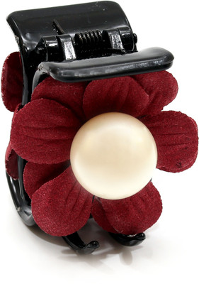 

Suhaavi Korean Clutcher with Big Pearl Hair Claw(Maroon)