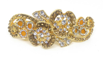 

Khubsurat Hair Back-Pin / Hair Pin / Hair Clip with Golden Color Stone Stud, Gold Tone Back Pin(Gold)