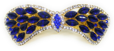 

Khubsurat Hair Back-Pin / Hair Pin / Hair Clip with Blue Color Kundan & Stone Stud, Gold Tone Back Pin(Gold, Blue)