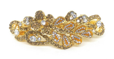 

Khubsurat Hair Back-Pin / Hair Pin / Hair Clip with Golden Color Stone Stud, Gold Tone Back Pin(Gold)