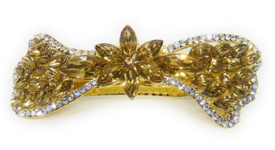 

Khubsurat Hair Back-Pin / Hair Pin / Hair Clip with Golden Color Kundan & Stone Stud, Gold Tone Back Pin(Gold)