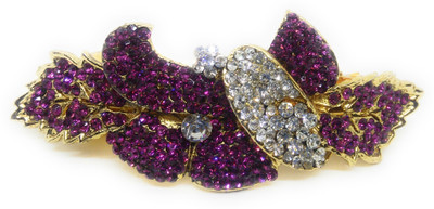 

Khubsurat Hair Back-Pin / Hair Pin / Hair Clip with Rani Color Stone Stud, Gold Tone Back Pin(Gold, Pink)