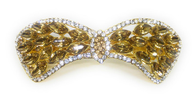 

Khubsurat Hair Back-Pin / Hair Pin / Hair Clip with Golden Color Kundan & Stone Stud, Gold Tone Back Pin(Gold)
