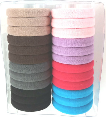 

Jsavaliya Best & Lowest 24 combo pack Soft Original Rubber Hairbands - Set Of 24 Pcs. Rubber Band (8 colour) Hair Band(Multicolor)
