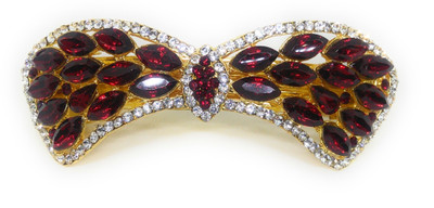 

Khubsurat Hair Back-Pin / Hair Pin / Hair Clip with Maroon Color Kundan & Stone Stud, Gold Tone Back Pin(Gold, Maroon)