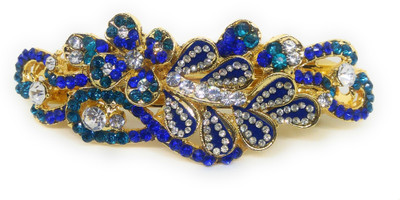 

Khubsurat Hair Back-Pin / Hair Pin / Hair Clip with Blue Color Stone Stud, Gold Tone Back Pin(Gold, Blue)