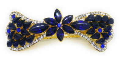 

Khubsurat Hair Back-Pin / Hair Pin / Hair Clip with Blue Color Kundan & Stone Stud, Gold Tone Back Pin(Gold, Blue)