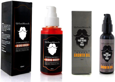 

UrbanMooch Beard Growth Oil & Beard Wash Set Hair Oil (170 ml) Hair Oil(180 ml)