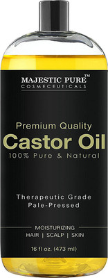 

Majestic Athletic Majestic Pure Castor Oil, Hair Wonder Oil with Numerous Skin Benefits Hair Oil(473 ml)
